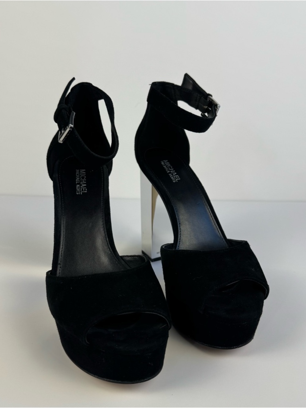 Michael Kors Petra Suede Platform Sandal Black Size 7 - Picture 5 of 15